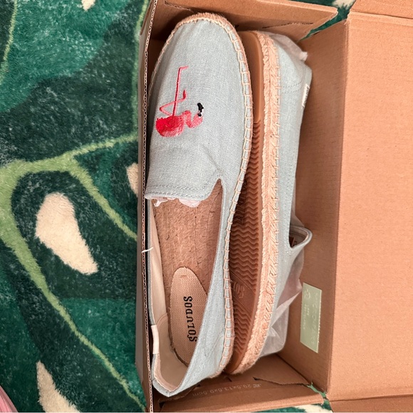 NEW flamingo Soludos slip on shoes sz 10 - Picture 5 of 7